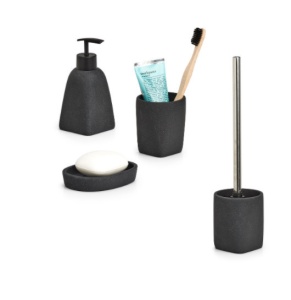 DISPENSER SAPUN LICHID,NEGRU,DIN POLIRASINA,ZELLER