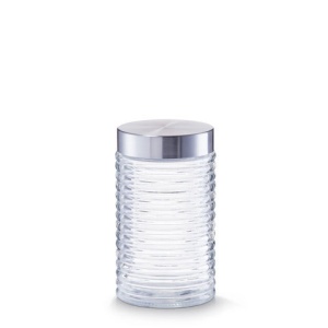 Borcan sticla 1000ml cu capac inox