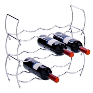 Suport sticle de vin metalic - 3 piese/set