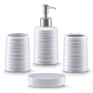 Set 4 accesorii ceramica pentru baie