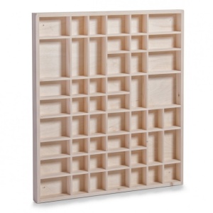 Decoratiune din lemn de pin pentru perete,46 x 52 cm