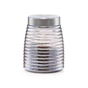 BORCAN ARGINTIU CU CAPAC DIN STICLA,1250 ML.,ZELLER