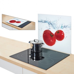 Placa sticla-protectie perete-model TOMATO