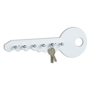 Suport pentru chei,alb,6 carlige
