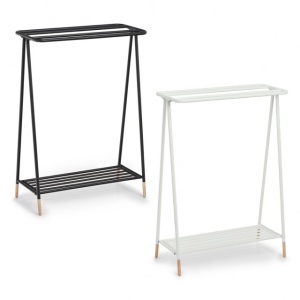 SUPORT PENTRU PROSOAPE,METAL/LEMN ALB,ZELLER