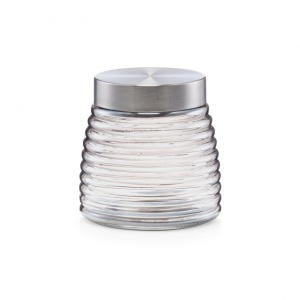 BORCAN ARGINTIU CU CAPAC,DIN STICLA,850 ML.