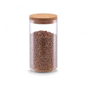BORCAN TRANSPARENT/MARO CU CAPAC DIN STICLA SI PLUTA,1100 ML