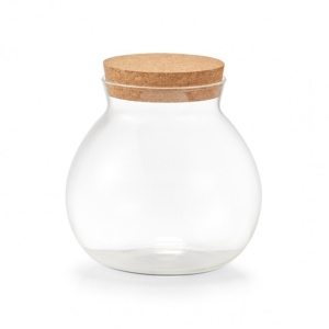 Borcan cu capac din pluta,1050 ml