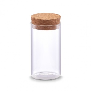 Borcan de depozitare,capac din pluta,175 ml