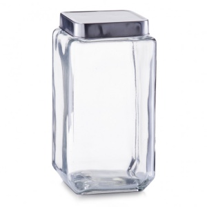 BORCAN TRANSPARENT CU CAPAC ARGINTIU,2 LITRI,ZELLER