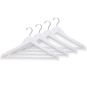 Set 4 umerase haine albe 43,5cm