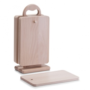 SET 6 TOCATOARE SI SUPORT DIN LEMN,15 X 23 CM,ZELLER