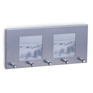 SUPORT ARGINTIU DIN INOX PENTRU CHEI,CU RAMA FOTO,ZELLER