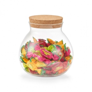 Borcan cu capac din pluta,1050 ml