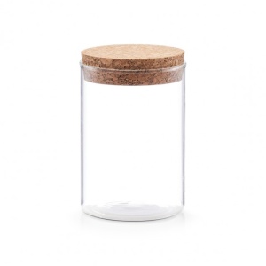 Borcan de depozitare,cu capac din pluta ,400 ml.