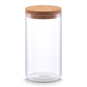 BORCAN TRANSPARENT/MARO CU CAPAC DIN STICLA SI PLUTA,1100 ML