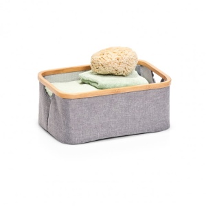 Cos bambus/poliester gri 29.5 x 20 x 16 cm