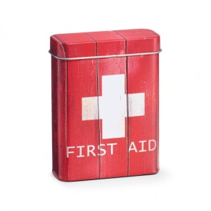 CUTIE ROSIE/ALBA,CU CAPAC,DIN METAL,PENTRU MEDICAMENTE