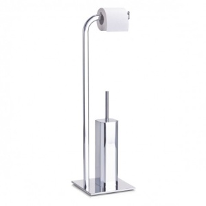 Suport hartie igienica si perie wc metal cromat / inox
