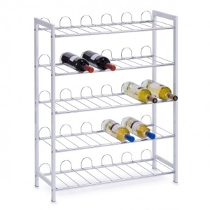 Suport sticle de vin metal cromat