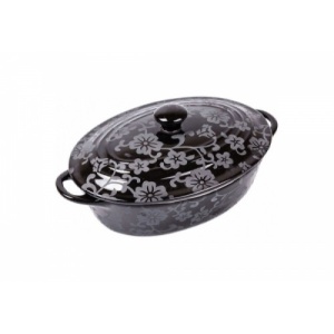 Cratita ceramica ovala cu capac Vabene VB-6020023
