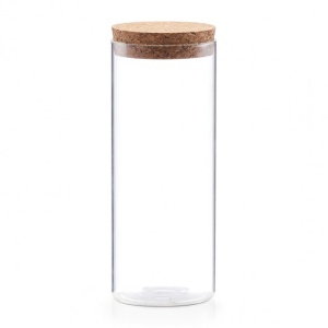 Borcan de depozitare,capac din pluta,750 ml.