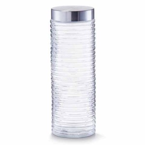 Borcan sticla 2000 ml capac inox 10,5 x 29,5 cm