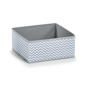 Cos pliabil alb/gri din fleece storage box,ZELLER
