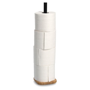 SUPORT ROLE DE HARTIE,DIN BAMBUS,12 X 12 X 46 CM
