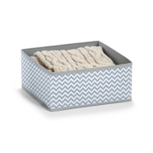 Cos pliabil alb/gri din fleece storage box,ZELLER