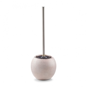 PERIE TOALETA ROZ/ARGINTIE,DIN CERAMICA SI INOX,ZELLER