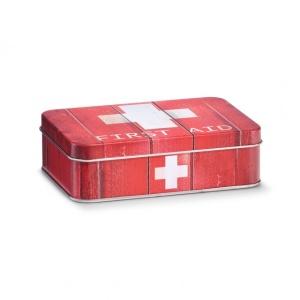 CUTIE ROSIE/ALBA,CU CAPAC,DIN METAL,PENTRU MEDICAMENTE,ZELLER
