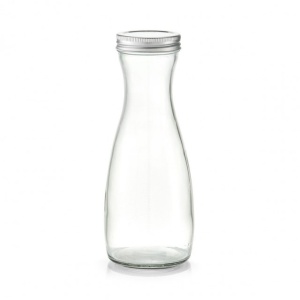 Recipient sticla,capac metalic,1000 ml