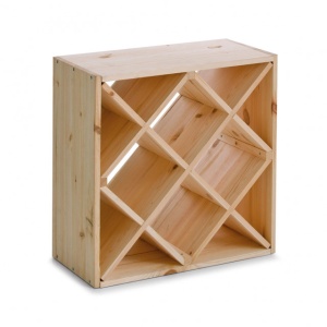 Suport pentru 24 sticle vin,din lemn de pin ,Zeller
