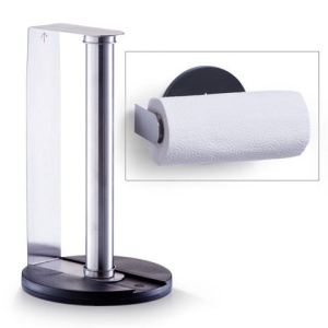 Suport rola hartie multifunctional inox+plastic Ø17x30