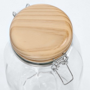 BORCAN DE DEPOZITARE CU CAPAC DIN LEMN DE PIN,1850 ML,ZELLER