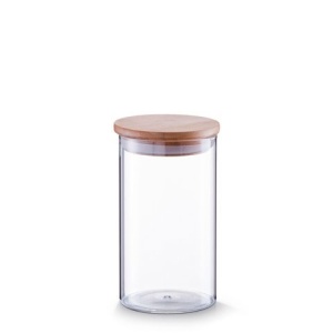 Borcan sticla cu capac bambus 1000 ml