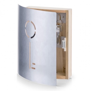 Cutie pentru chei lemn/inox 21,5 x 6 x 24,5cm