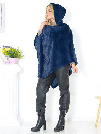 Poncho din Blana Irisha DT06602-07