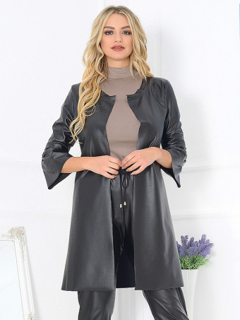 Cardigan Leather Marta 02