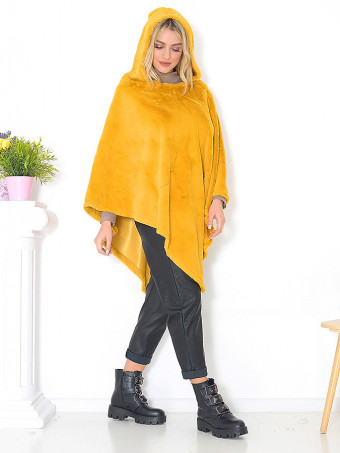 Poncho din Blana Irisha DT06602-03