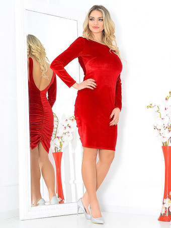 Rochie din Catifea Caprice Red