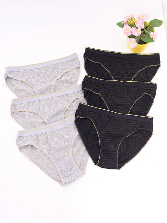 Set de 6 Chiloti Clasici din Bumbac