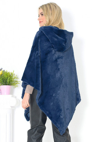 Poncho din Blana Irisha DT06602-07