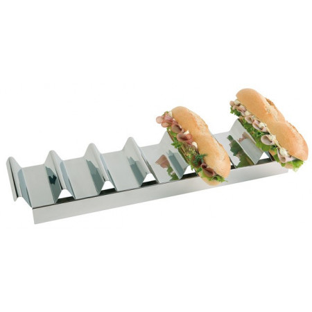 Display sandwich-uri din inox, 47.5x10.5xH6 cm