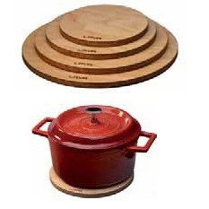 Blat rotund din lemn cu magnet, 28 cm