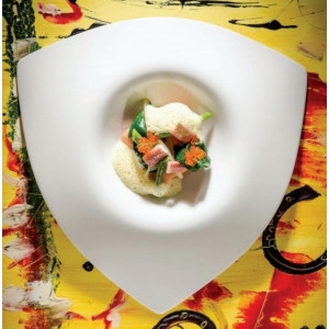 Farfurie triunghiulara adanca, Chef's Collection, 29 cm