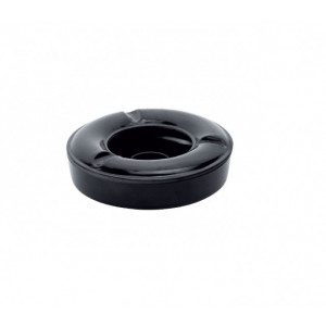 Set 12 scrumiere melamina, culoare neagra; diam. 12.5 cm