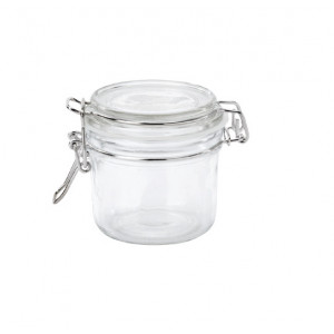 Borcan mic cu capac ermetic, din sticla, 200 ml
