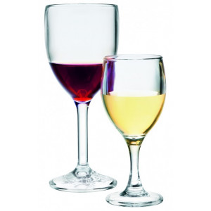 Pahar apa/vin, cu picior, policarbonat, 300 ml